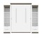Bestar Orion 104W Queen Murphy Bed and 2 Narrow Shelving Units with Drawers (105W), White & Walnut Grey 116885-000017 - alternate 5
